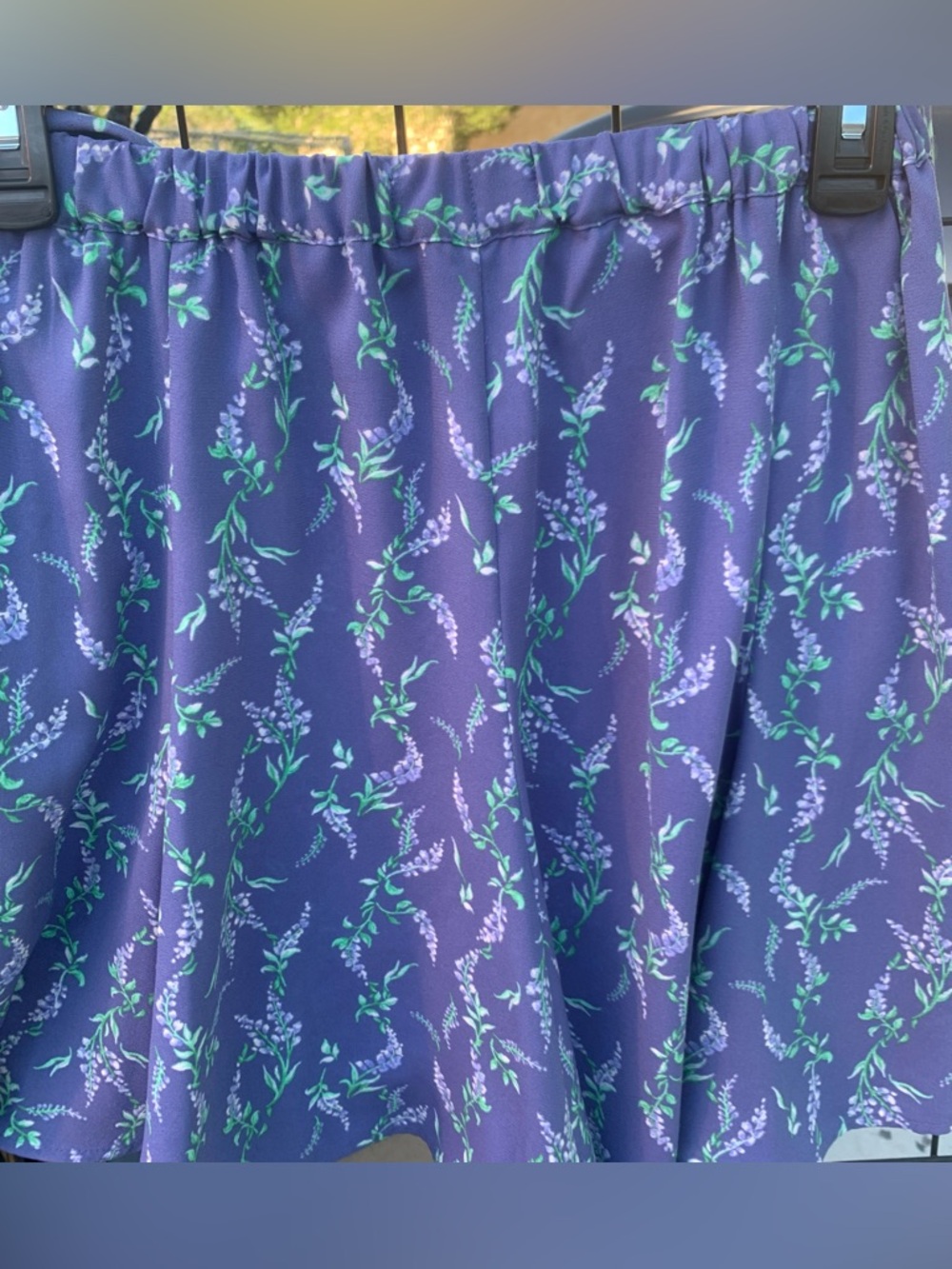 NWT Lauren Conrad Periwinkle Floral mini  Skirt - Picture 4 of 6